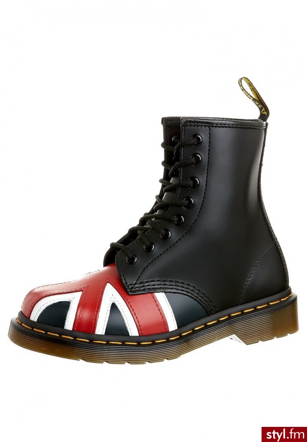 Dr. Martens UNION JACK Botki kowbojki i motocyklowe czarny - Botki Buty Moda
