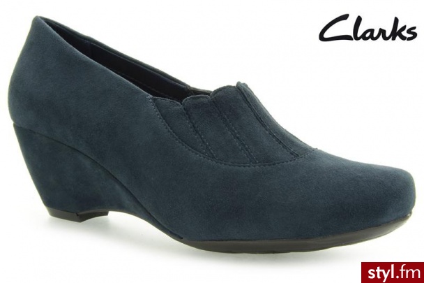 Clarks CAPRICORN Capricorn Soda Navy Suede - Koturny Buty Moda