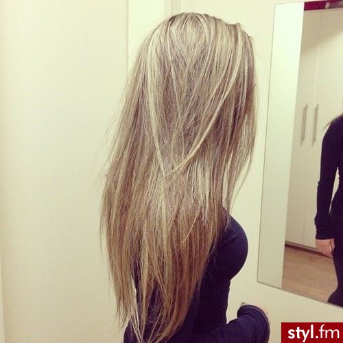 Blond Rozpuszczone Proste Na co dzień Długie Fryzury