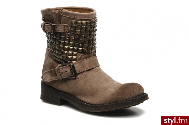 Ash Półbuty i botki G2 Toile W (Brązowy) - Botki Buty Moda