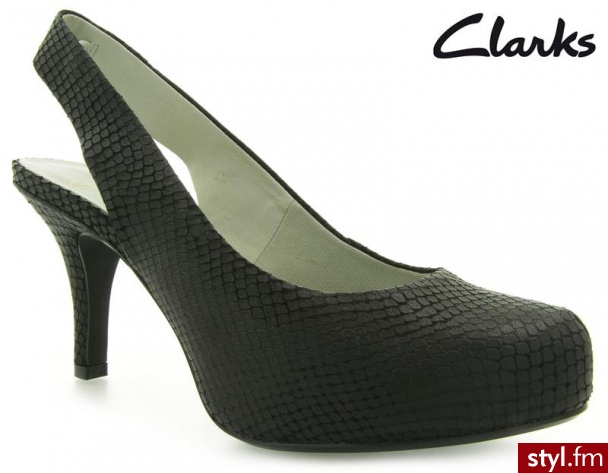 Clarks Drum Major Black Snake - Czółenka Buty Moda