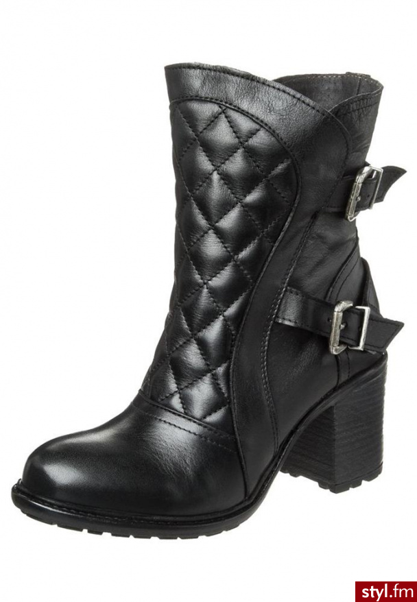 Buffalo Botki kowbojki i motocyklowe czarny (ES 30254) - Pozostałe Buty Moda