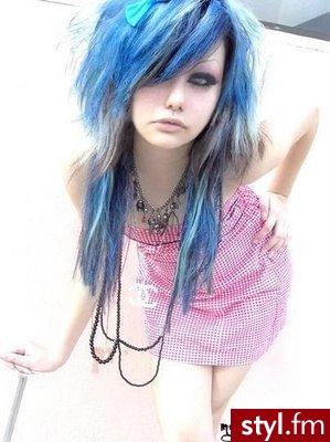 EMO Alternatywne Średnie Fryzury