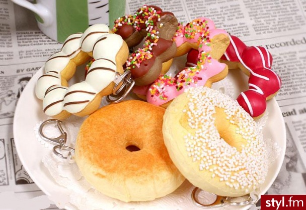 słodkie donuty jako breloczki - Gadżety Inne Moda