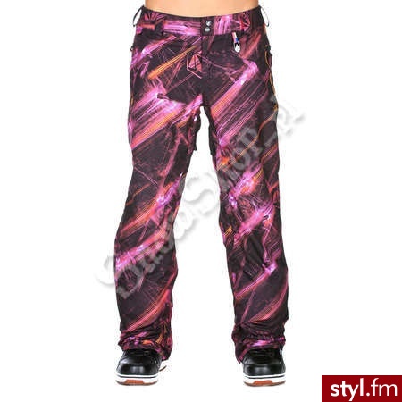 Volcom Spodnie Link Ins Pant 34/Xs Różowy/Czarny - Damskie 12/13 - Pozostałe Spodnie Moda