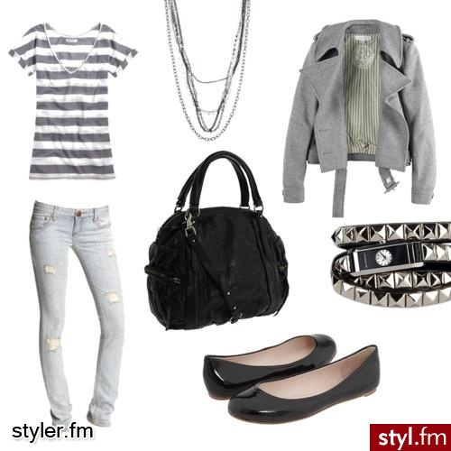 paski balerinki w miejskim stylu - Styler