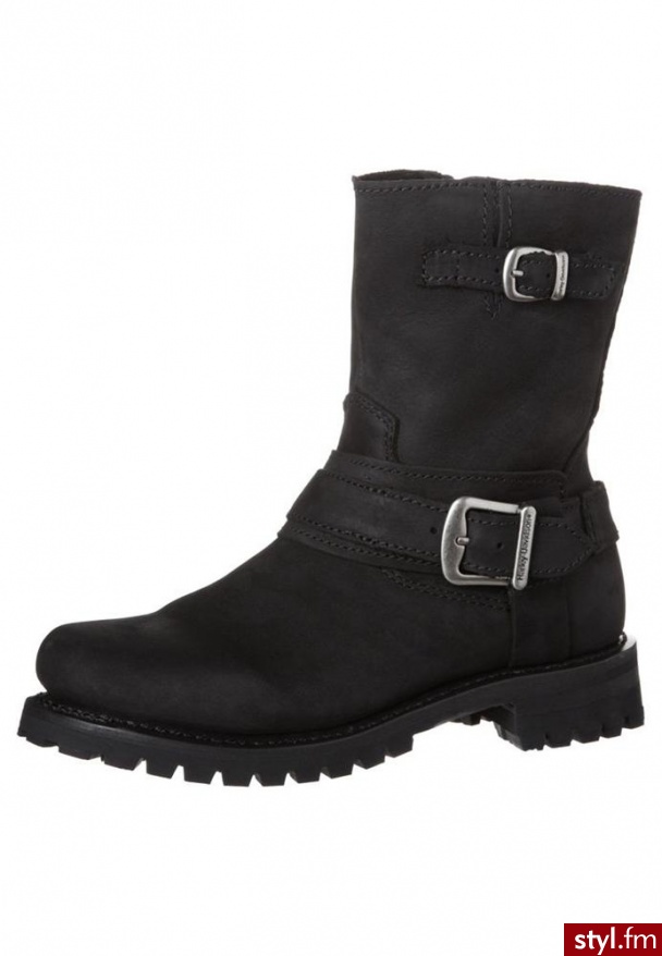 Harley Davidson SCARLET Botki kowbojki i motocyklowe czarny - Botki Buty Moda