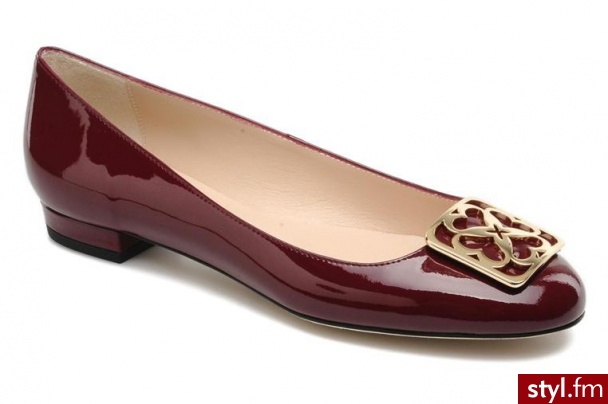 L.K. Bennett BALERINKI ROSE BY L.K. BENNETT (Bordowy) - Balerinki Buty Moda