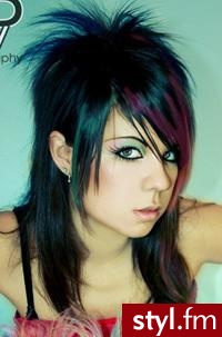 EMO Alternatywne Średnie Fryzury