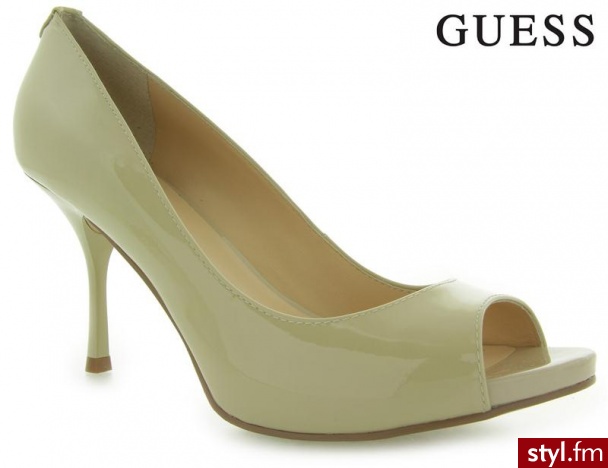 Guess HADAR SPUNTATO OPEN TOE PATE SAND - Czółenka Buty Moda