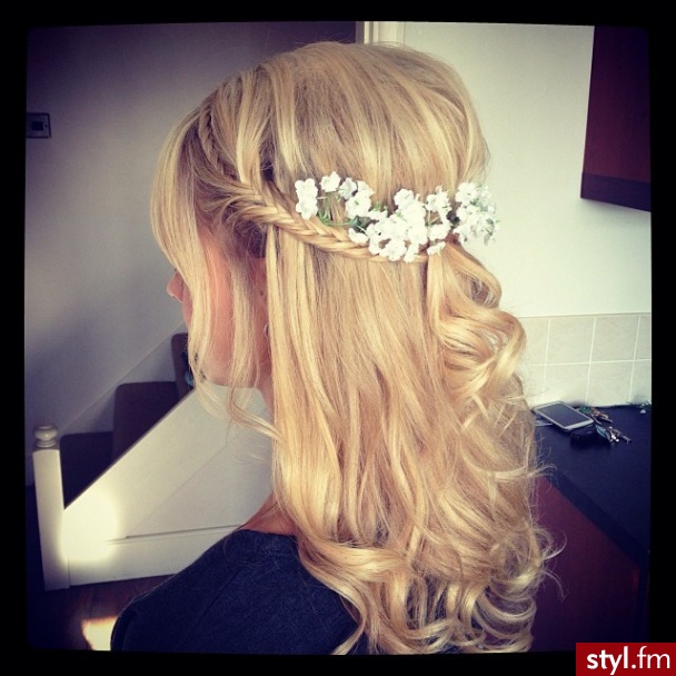 Blond Warkocze Kręcone Na co dzień Długie Fryzury