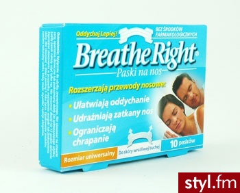 Glaxosmithkline Breathe Right paski na nos ułatwiające oddychanie Sensitive (do skóry wrażliwej suchej) 10szt - Paski Dodatki Moda