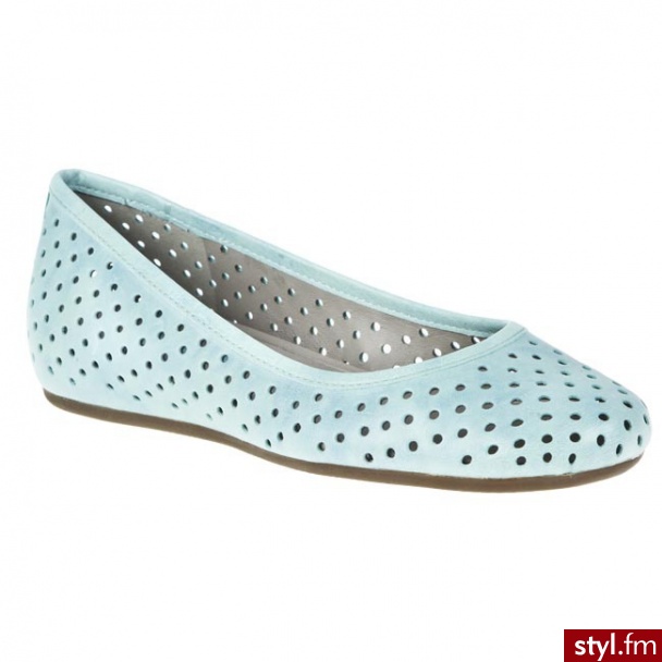 ECCO Baleriny Owando 35609301193 Emerald Vert Niebieski (Emerald Vert) - Balerinki Buty Moda