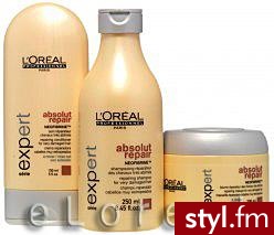 l`oreal. LOREAL ABSOLUT REPAIR MASKA + SZAMPON + ODZYWKA włosy bardzo uwrażliwione - Misz-masz