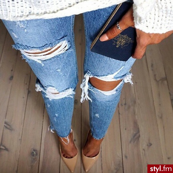 Jeansy Spodnie Moda