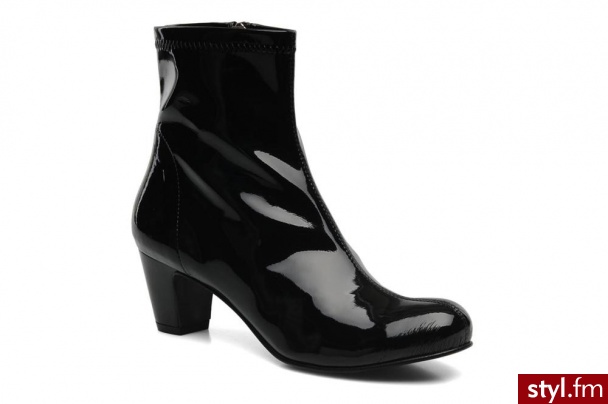 Perlato PÓŁBUTY I BOTKI ALICE BY (Czarny) - Botki Buty Moda