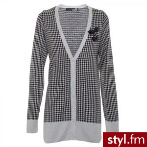 Long dogtooth cardigan - Love Moschino - Polyvore. Pobrano ze strony: http://www.polyvore.com/long_dogtooth_cardigan/thing?id=24853029 - Pozostałe Ciuchy Moda