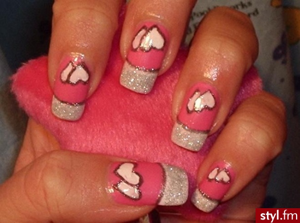 Autor: Allicia Walentynki. Autor: <b>Allicia</b><br /> Walentynki juz tuz tuz..:) - Paznokcie