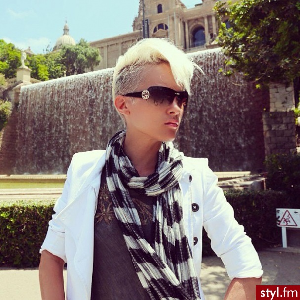 Blond Irokez damski Proste Na co dzień Krótkie Fryzury
