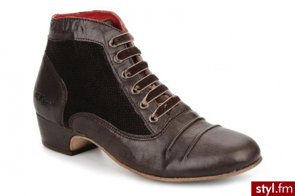 Kickers PÓŁBUTY I BOTKI GINGER BY KICKERS (Brązowy) - Botki Buty Moda
