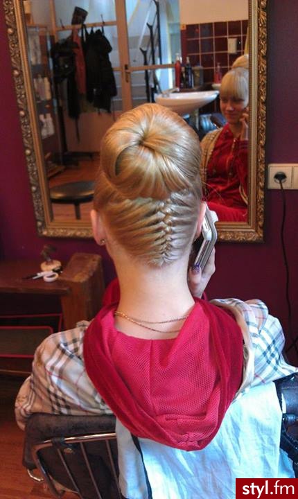Blond Kok Proste Wieczorowe Długie Fryzury