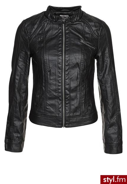 ONLY CORRIE Kurtka skórzana czarny - Kurtki Okrycia Moda