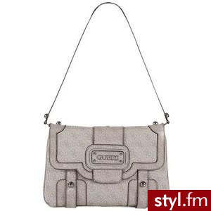 Guess Rhona Coated Jacquard Shoulder Handbag, Stone - Polyvore. Pobrano ze strony: http://www.polyvore.com/guess_rhona_coated_jacquard_shoulder/thing?id=13826037 - Pozostałe Torebki Moda