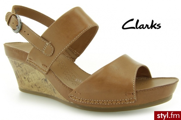 Clarks Rusty Style Tan Leather - Koturny Buty Moda