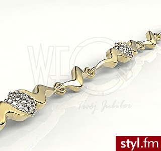 WĘC Bransoleta z brylantami LPBr-20z 0,35ct H/Si - Bransoletki Biżuteria Moda