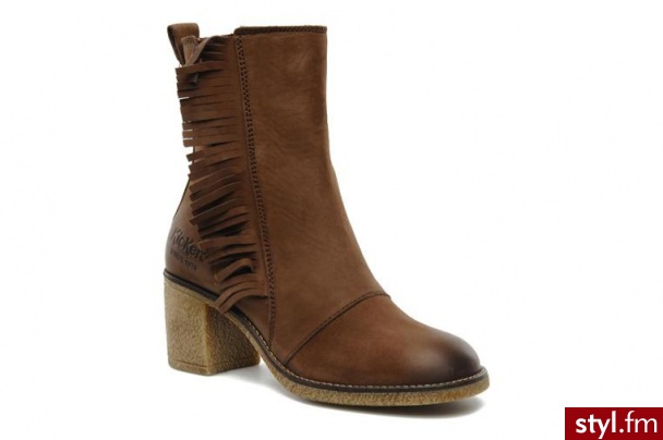 Kickers PÓŁBUTY I BOTKI KIFRANGE BY KICKERS (Brązowy) - Botki Buty Moda
