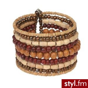 Amazon.com: Wood Beads Brown Cuff. Pobrano ze strony: http://www.amazon.com/Beads-Brown-Fair-Trade-Gifts/dp/B000PYKWHC%3FSubscriptionId%3D1MQJCQXEVKVW34M2GZ82%26tag%3Dutvee-20%26linkCode%3Dxm2%26camp%3D2025%26creative%3D165953%26creativeASIN%3DB000PYKWHC - Pozostałe Dodatki Moda