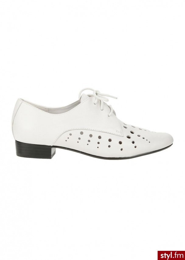 CLARKS Półbuty bodkin bay ażurowe biały - Półbuty Buty Moda