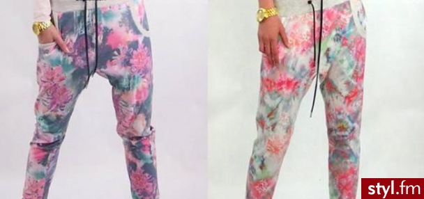 Materiałowe Spodnie Moda