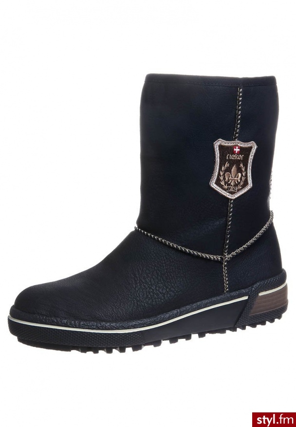 Rieker Botki czarny - Botki Buty Moda