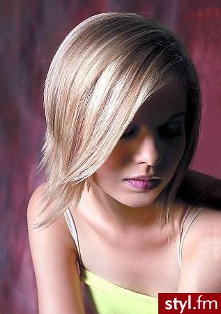 Blond Rozpuszczone Proste Na co dzień Krótkie Fryzury