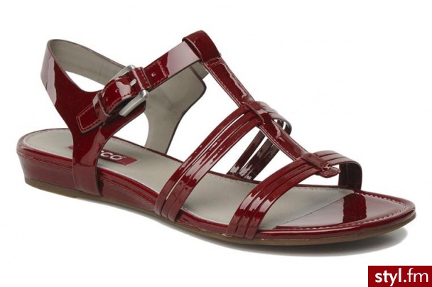 Ecco Sandały Odense 356473 by (Bordowy) - Sandały Buty Moda