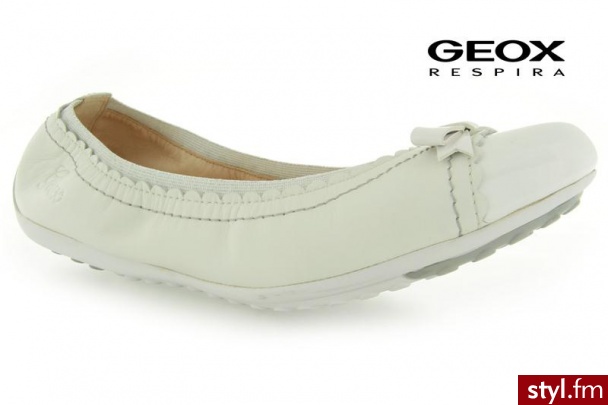 Geox PIUMABAL WHITE - Balerinki Buty Moda