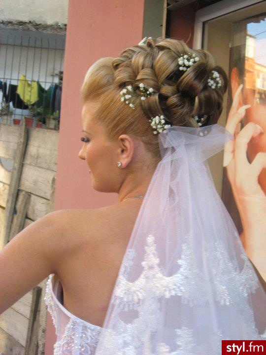 Blond Upięcie Proste Ślubne Długie Fryzury