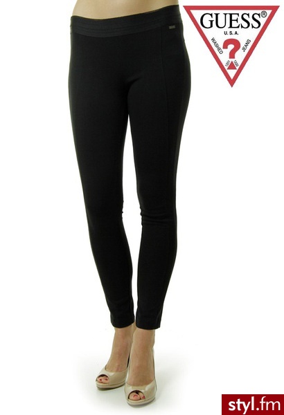 Guess LEGGINSY JEANS SHIN PANT BLACK - Leginsy Spodnie Moda
