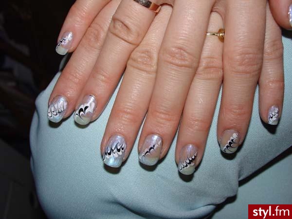 Autor: dorra Błękitne - fala. Autor: <b>dorra</b><br /> - Paznokcie