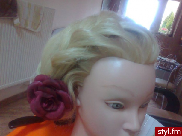 Blond Upięcie Proste Wieczorowe Długie Fryzury