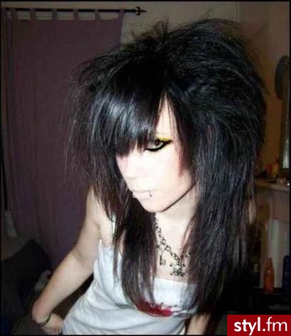 EMO Alternatywne Średnie Fryzury