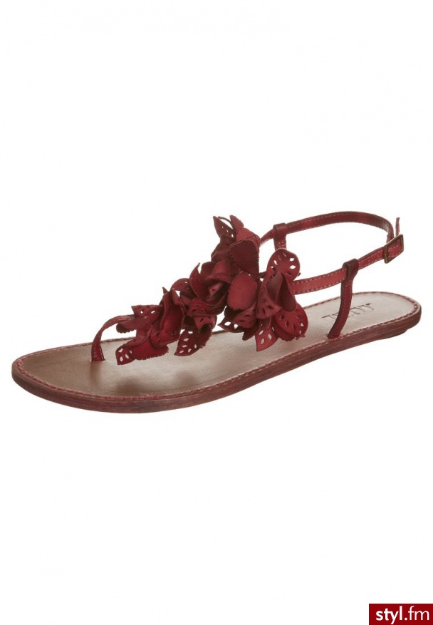 AALM Japonki czerwony SS-1327 - Klapki Buty Moda