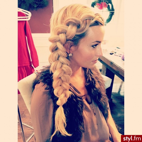 Blond Warkocze Proste Na co dzień Długie Fryzury
