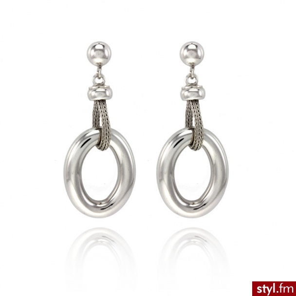 Dandelio Kolczyki Srebrne Oval AMR-KOL-0009 - Kolczyki Biżuteria Moda