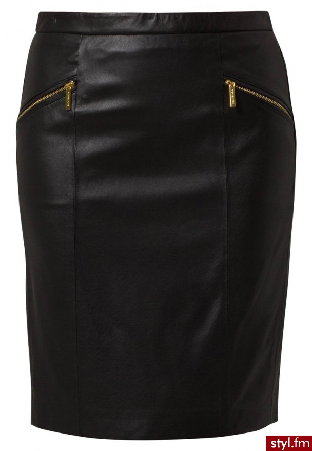 MICHAEL Michael Kors Spódnica skórzana czarny (MU37D89WF9) - Pozostałe Spódnice Moda