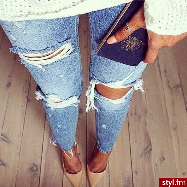 Jeansy Spodnie Moda