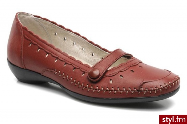 ARIMA POUR ELLE BALERINKI CARMELA (Bordowy) - Balerinki Buty Moda