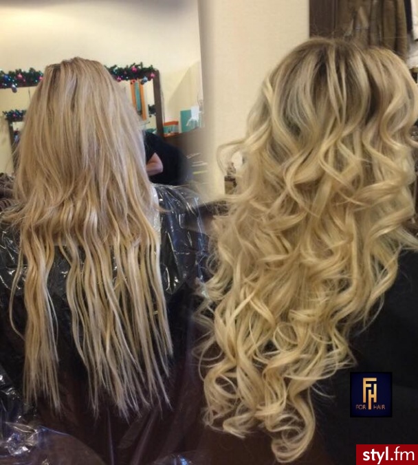 Sombre z Olaplex http://forhairsobieski.pl/ - Blond Rozpuszczone Kręcone Wieczorowe Długie Fryzury
