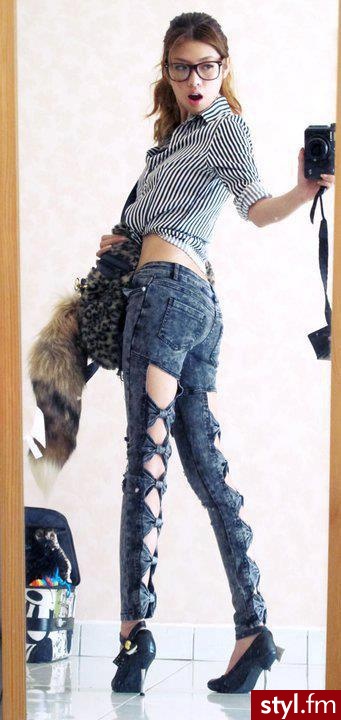 Jeansy Spodnie Moda